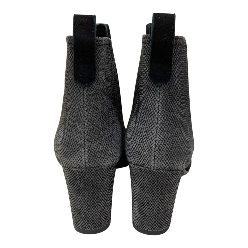 REGAL Side Gore Short Boots 9.3″” Black Gray Women USED