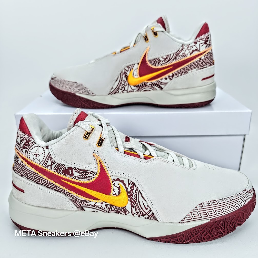 Nike Lebron US 14 Men’s Light Bone Gold Red Rare NXXT Gen AMPD FZ7890 001 NIB