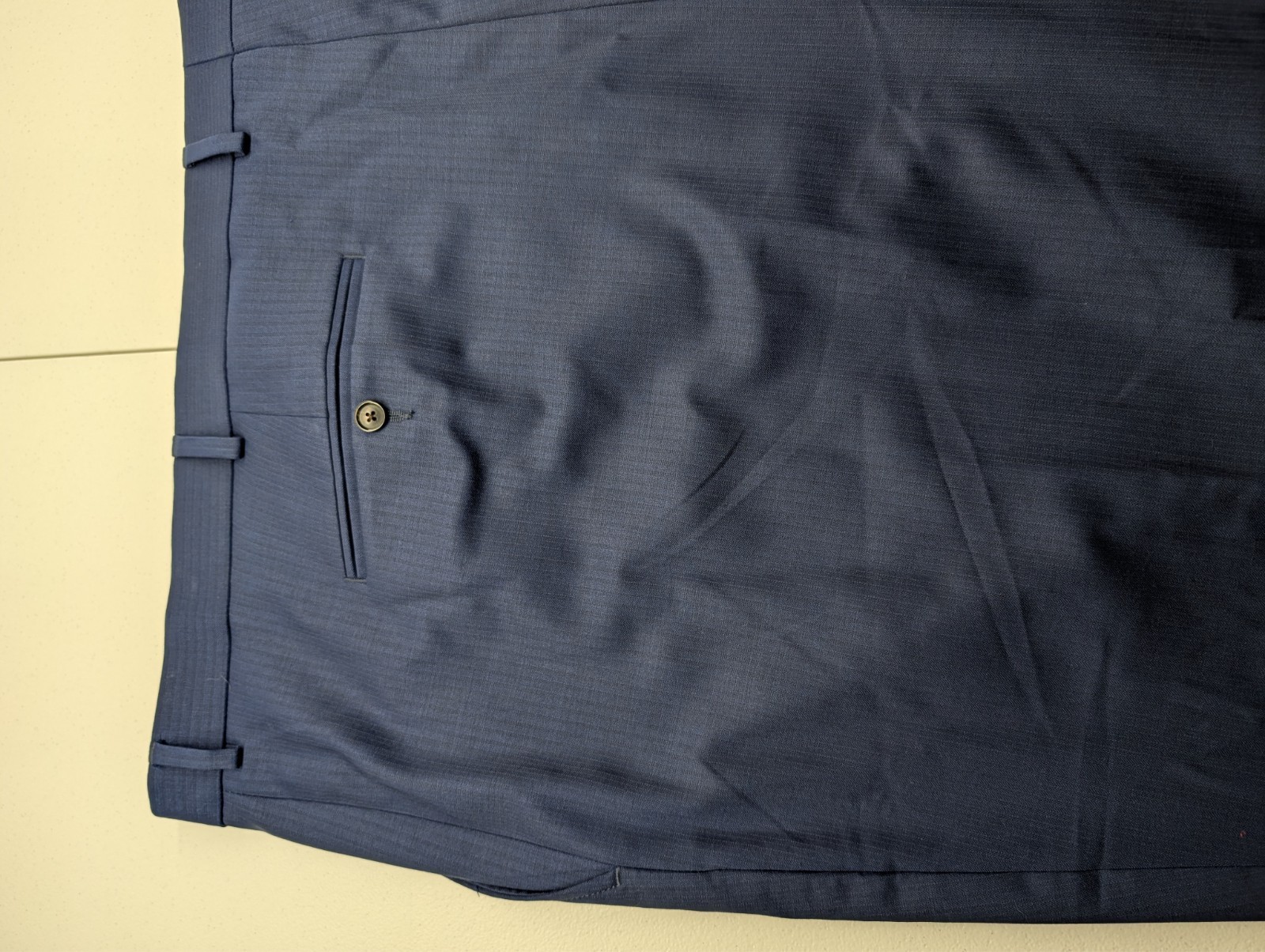Stafford 2 Piece suit Mens 56R Pants 56×28 Big And Tall Super Suit Solid Blue