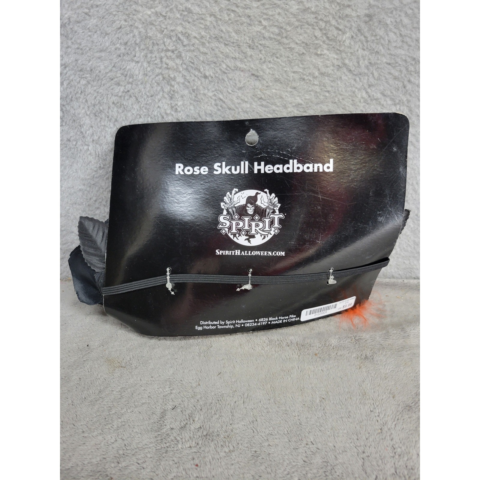 Spirit Halloween Rose Skull Headband Black Floral Day of the Dead Costume