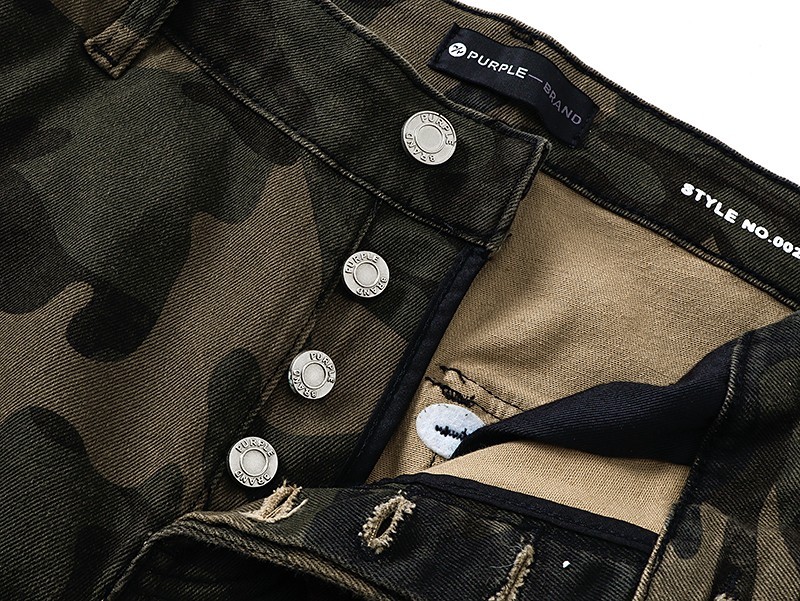 purple Brand Dark Camo Print Flared Denim Jeans Multicolor