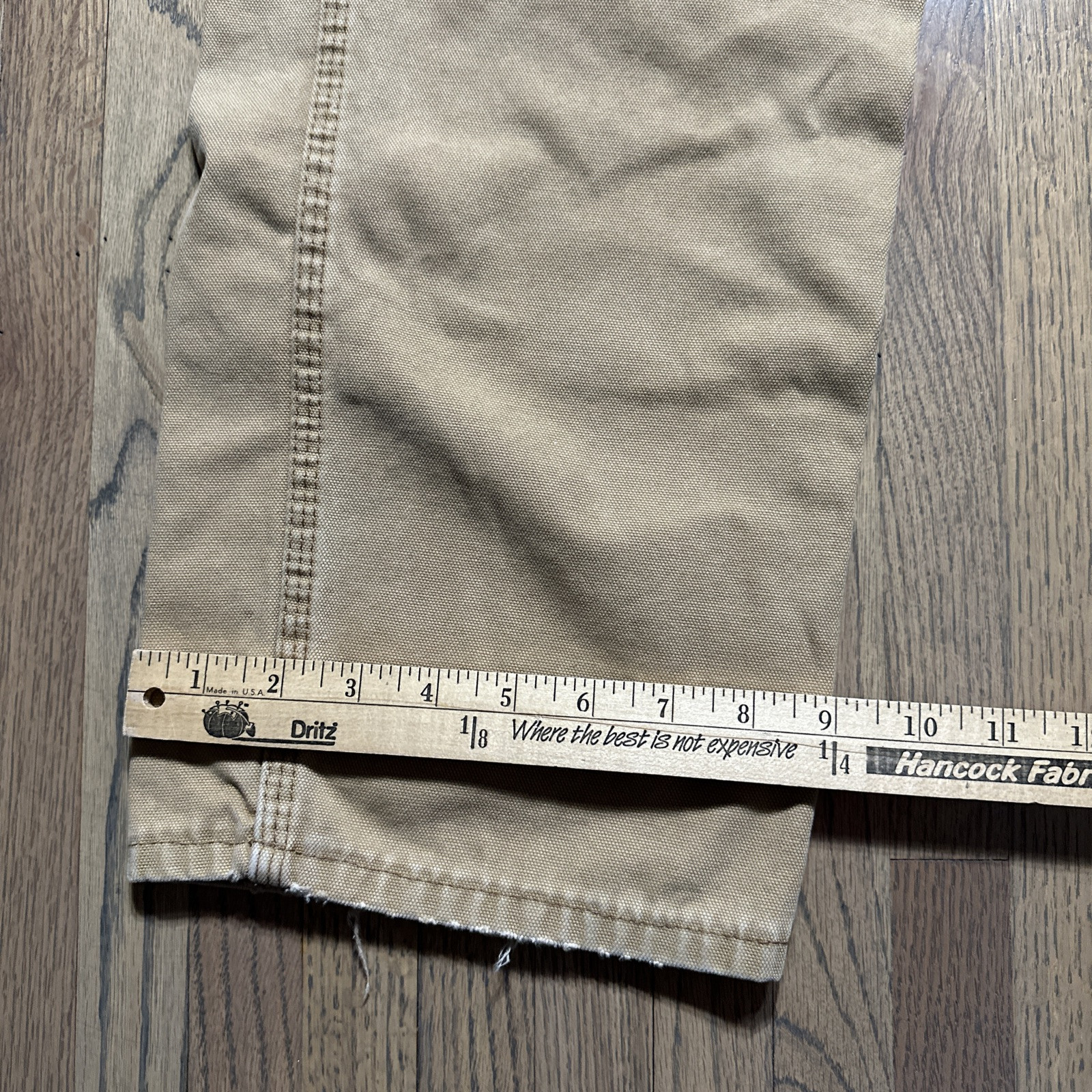 Distressed Worn DICKIES CARPENTER PANTS Classic Brown Tan 32×32 1990s Y2K