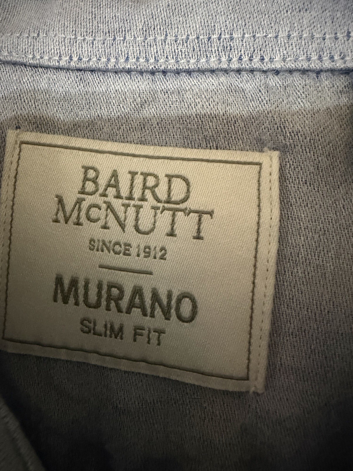 Baird McNutt Murano Men’s L Slim Fit Blue Floral Linen Long Sleeve Button-Up