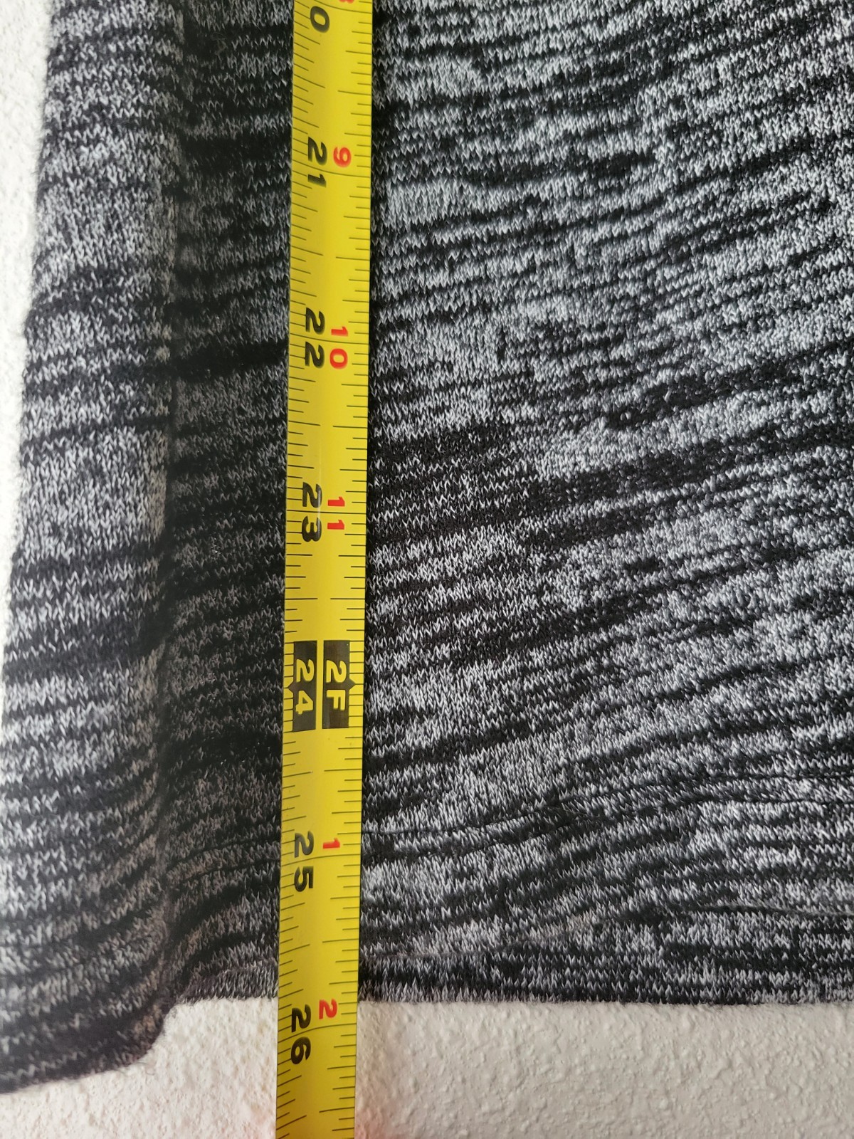 APT. 9 Modern Essentials Women’s Medium Gray Space Dye V-Neck 3/4 Sleeve Stretch