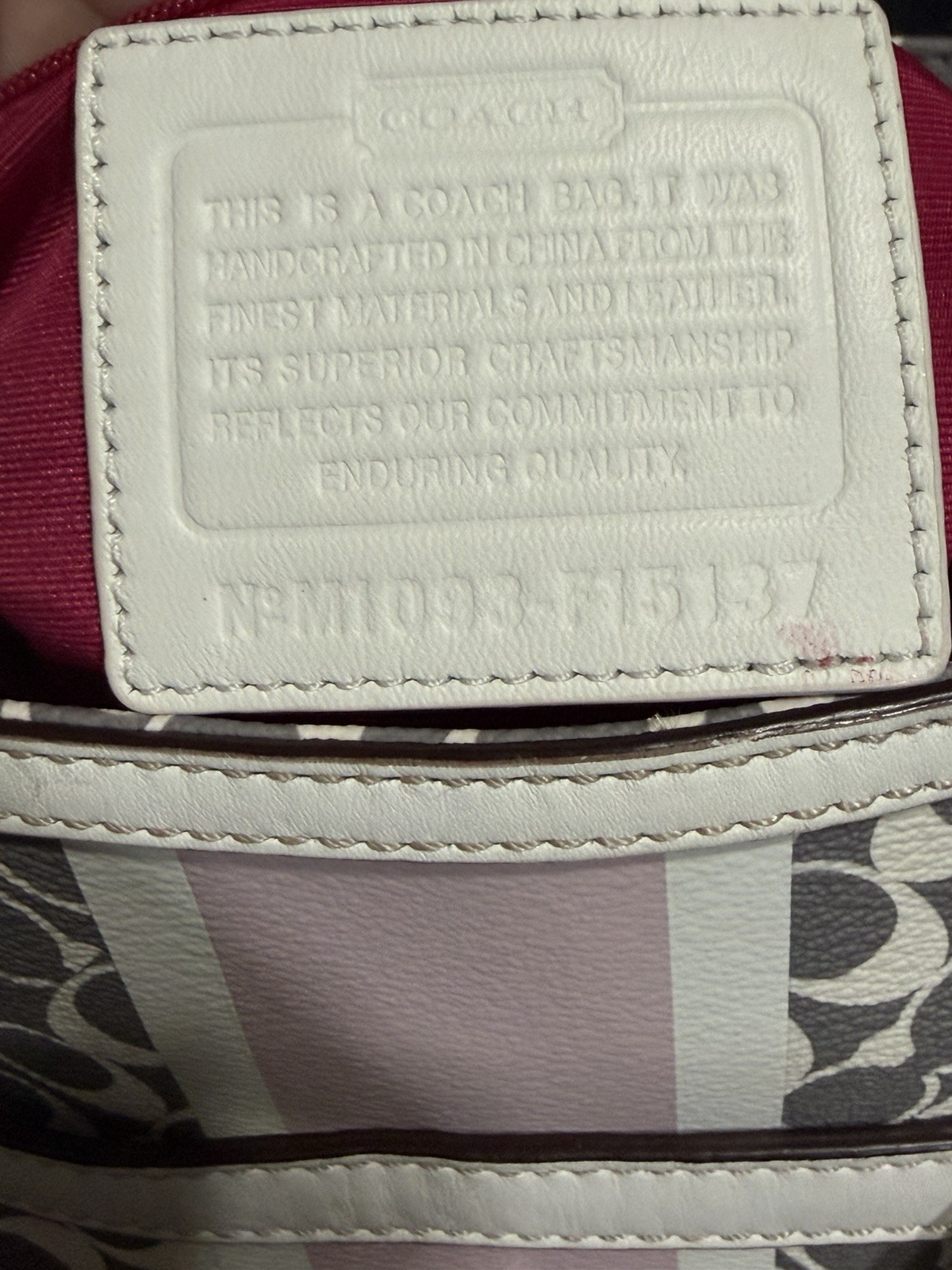 Coach Y2K | 2010 Chelsea Heritage Signature Tote Bag With Pink Strip