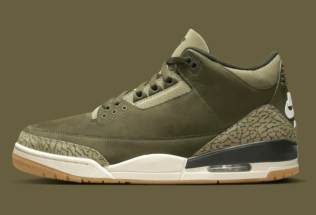Nike Air Jordan 3 Retro Family Affair Olive Green Sneaker DN3707-202 Mens Size