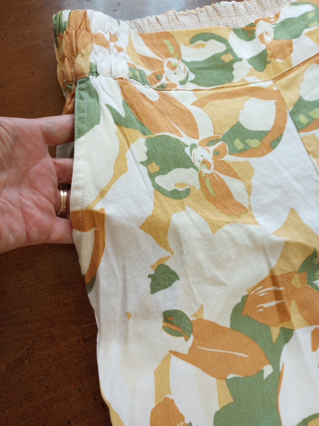 Soft Surroundings Linen Blend Jogger Sz M New Shifting Sands Pull On Sahara Sun