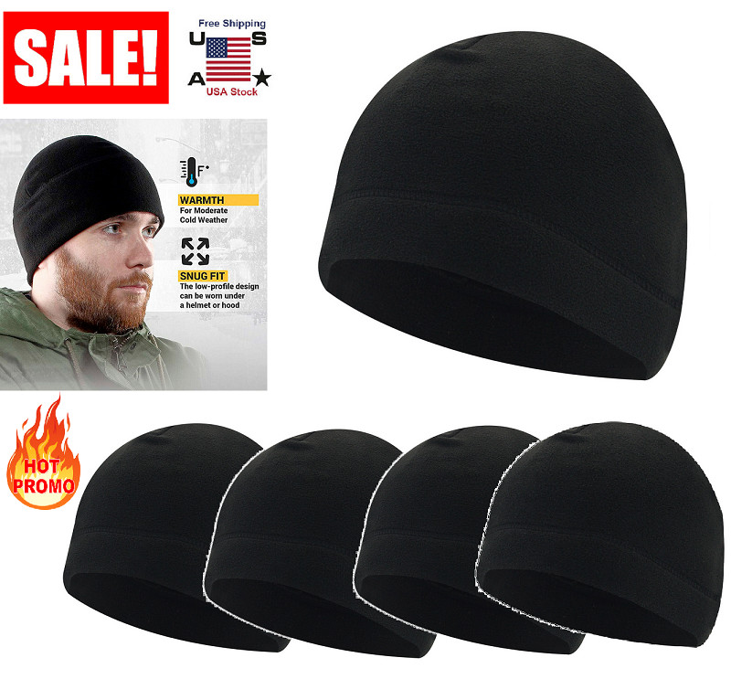 5 × Military Tactical Skull Cap Winter Warm Fleece Windproof Ski Beanie Hats USA