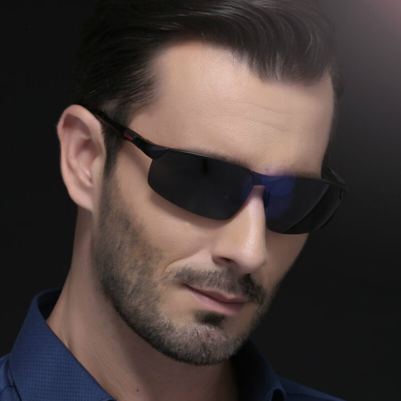 Aluminum Polarized Photochromic Sunglasses Men Chameleon Driving Sports Glasses
