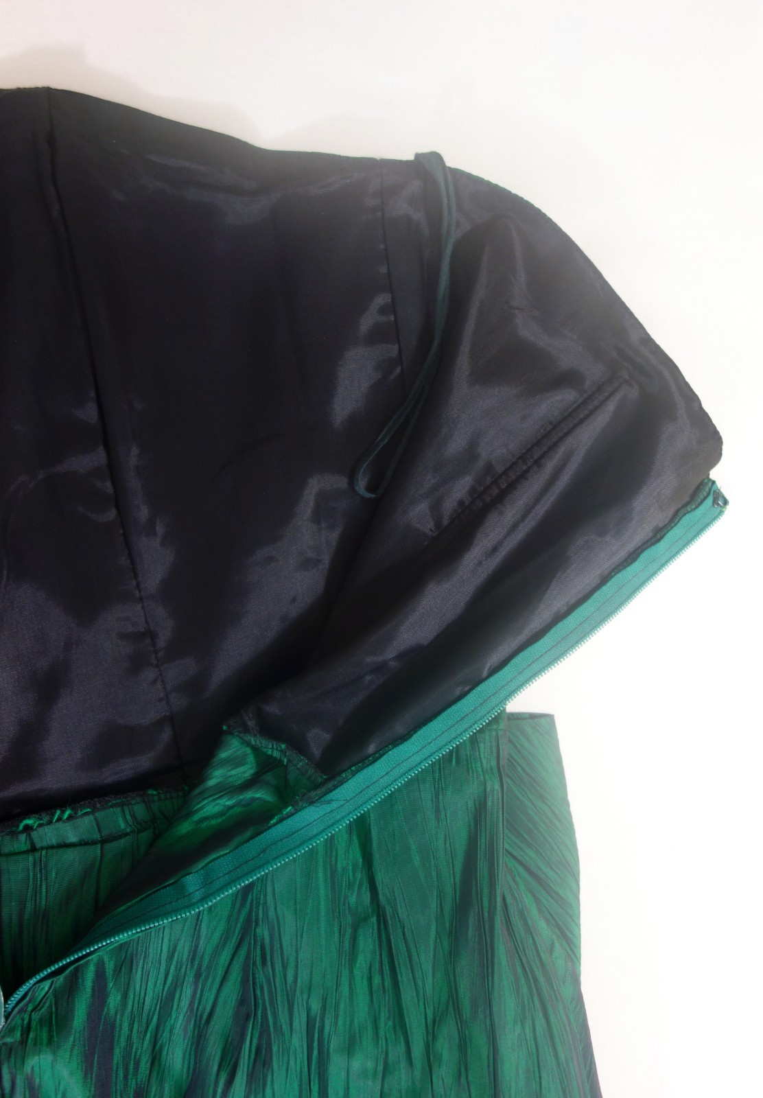 Vintage~LIZZY & JOHNNY~Textured Taffeta Sheath 14 Party Dress Huge Bow Tie Waist