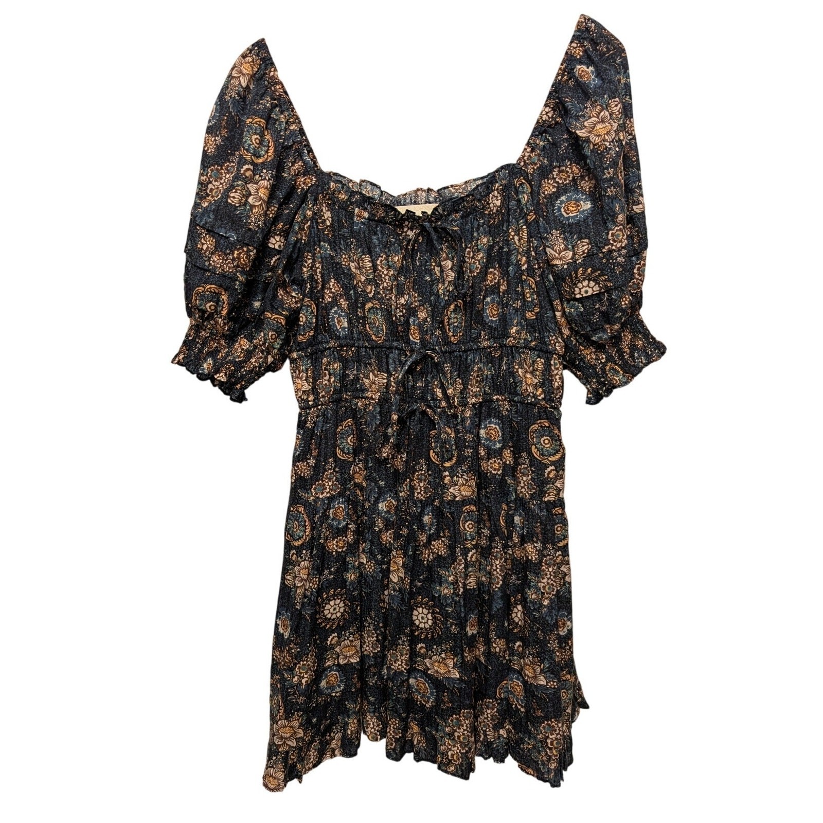 Ulla Johnson Juniper Dress Floral Motif Twilight Puff Sleeve Cottagecore Boho