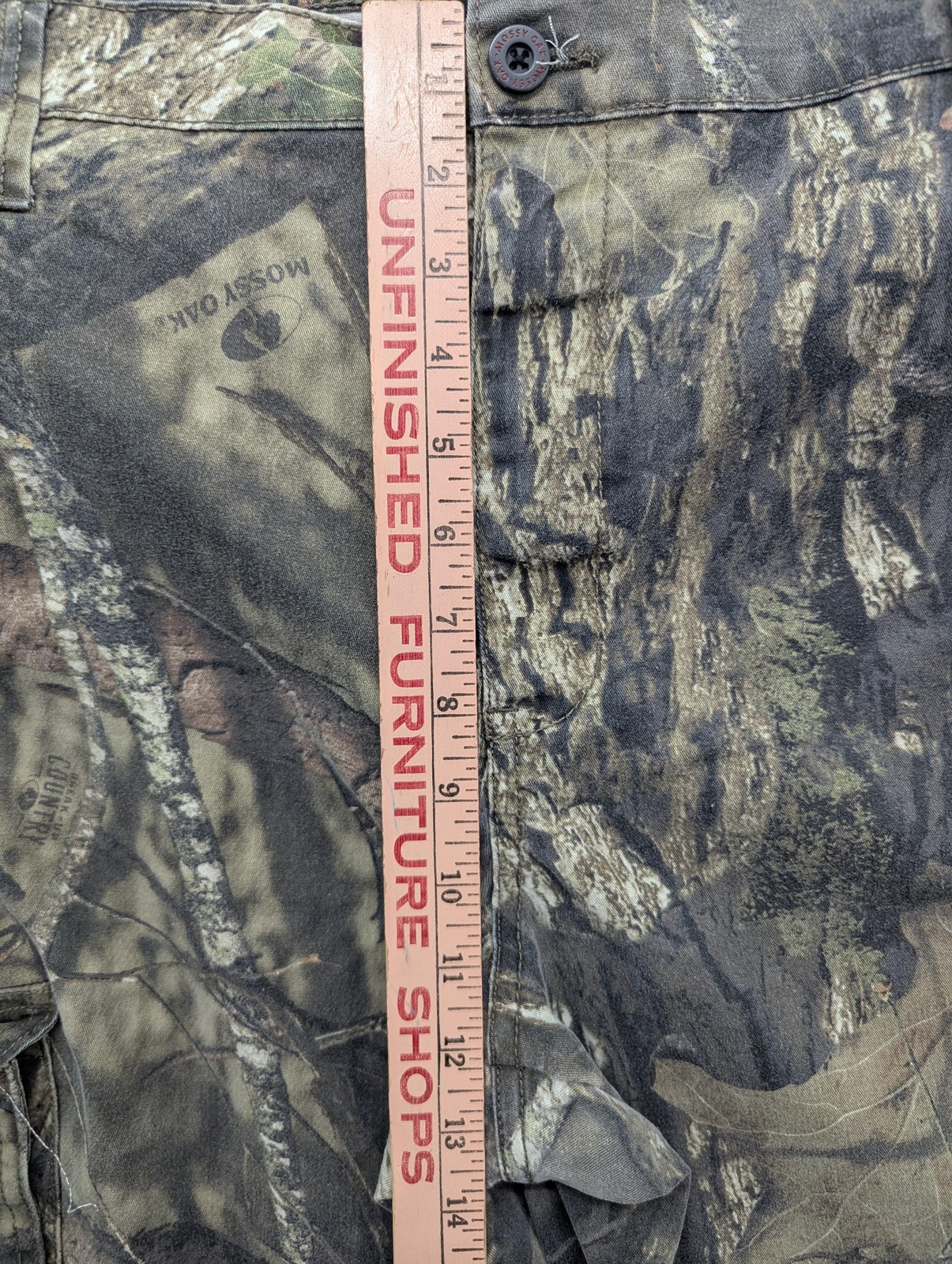 Mossy Oak Cargo Pants Mens 2XL 44-46 Brown Camo Elastic Waist Hunting Outdoor