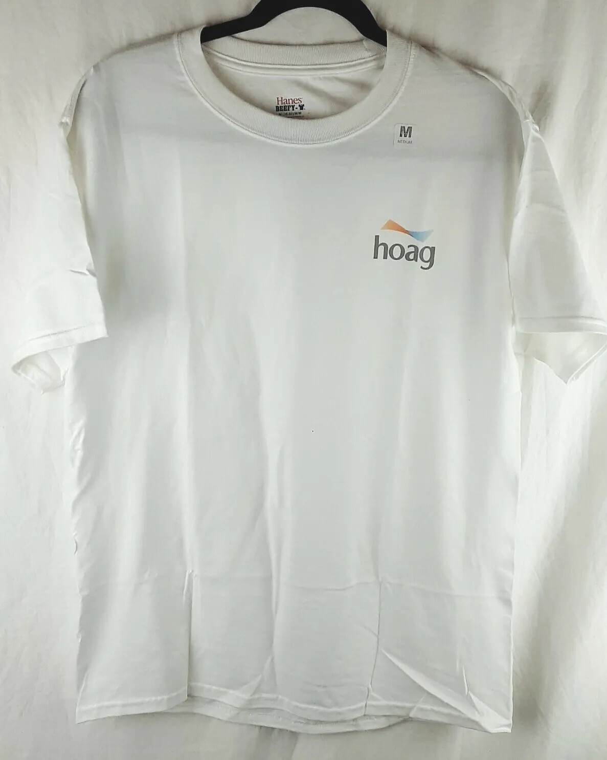 Hoag Hospital Employee Adult mens Shirt Size Medium White Uniform
