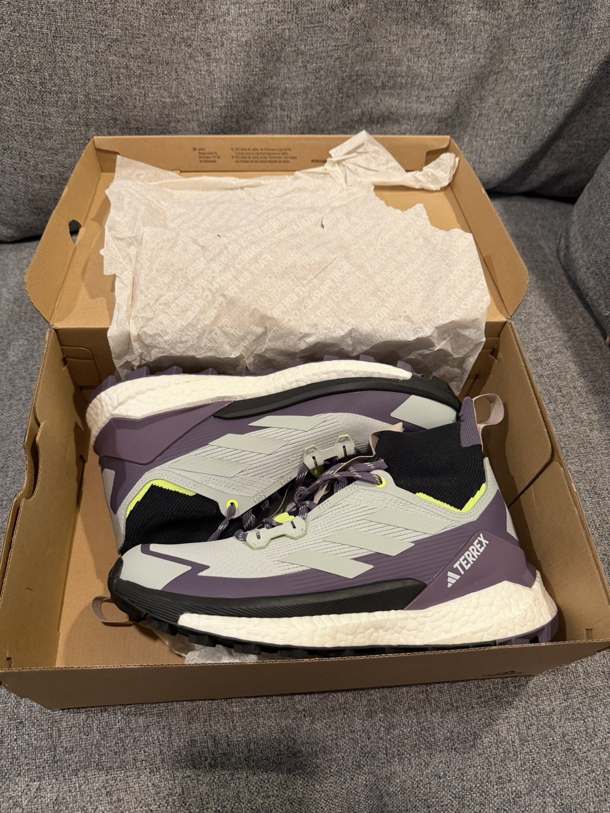 Adidas Women’s TERREX FREE Boost HIKER 2 Wonder Silver Lucid Lemon Ultra IF4929