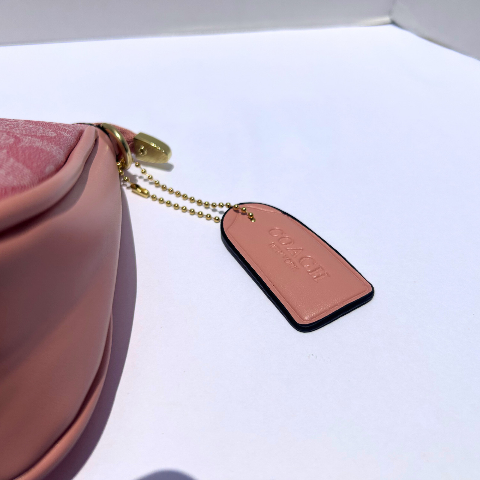NEW COACH Teri Shoulder Bag In signature canvas/Gold/Powder Pink CAL51