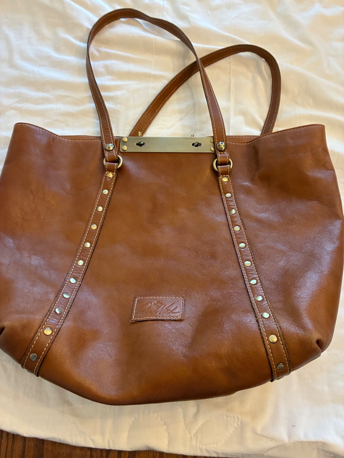 Patricia Nash Leather Brown Women’s Tote Bag – P65307 (Brown)
