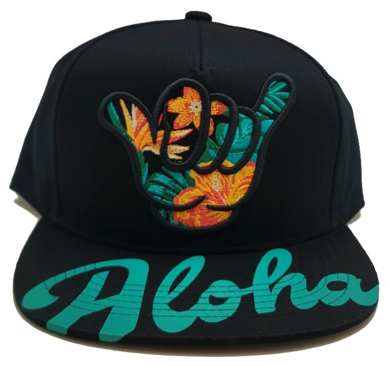 Hawaii New Top Level Aloha Floral Hang Loose Maui Black Era Snapback Hat Cap