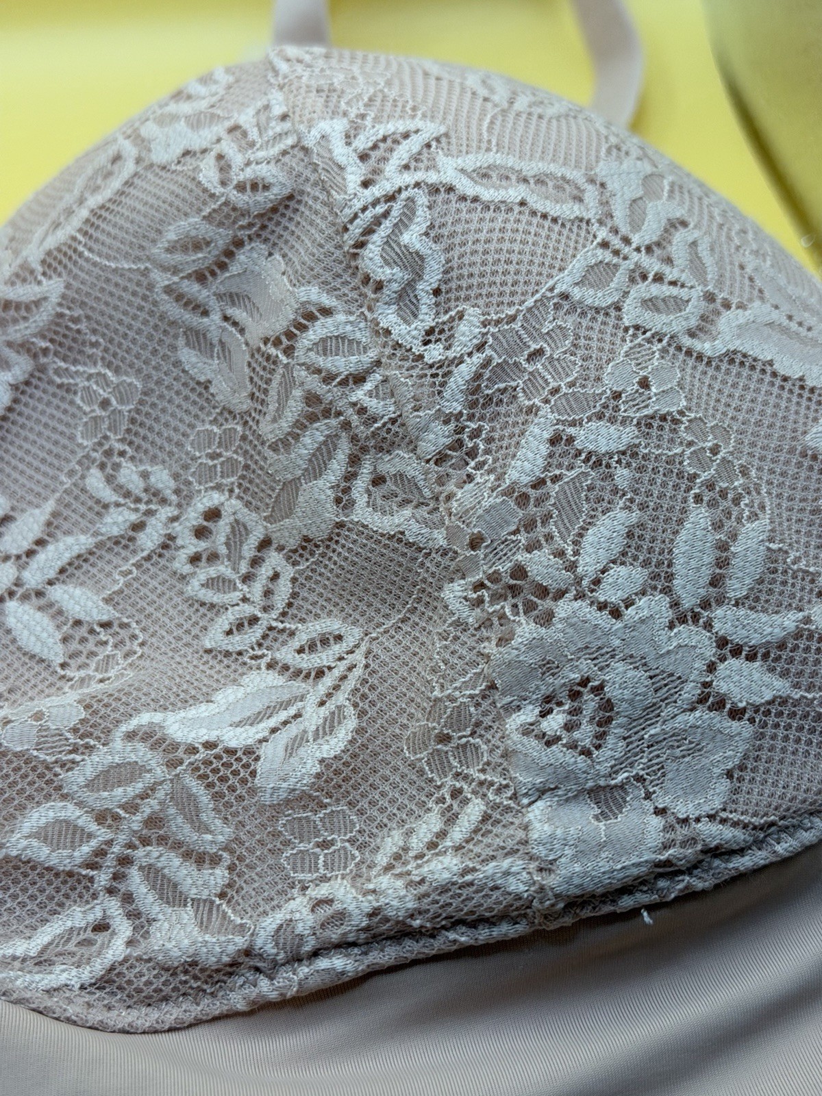 BRA Womens Joyspun Wirefree Lace Micro Bralette Blush Pink Stain Size XXXL NWT