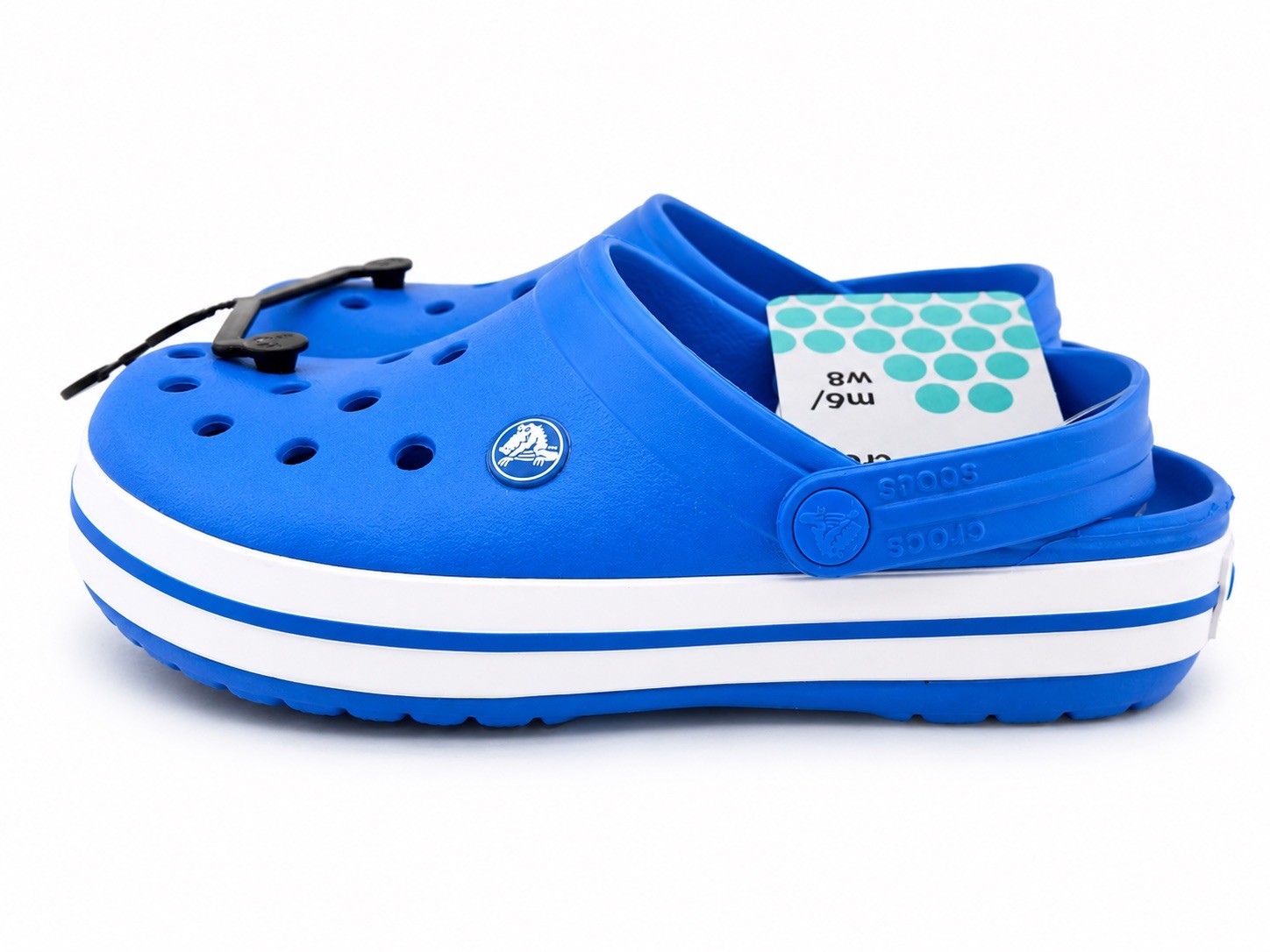 New Crocs Crocband Clog Ocean White Blue M6 W8 Unisex Comfort Shoes NWT