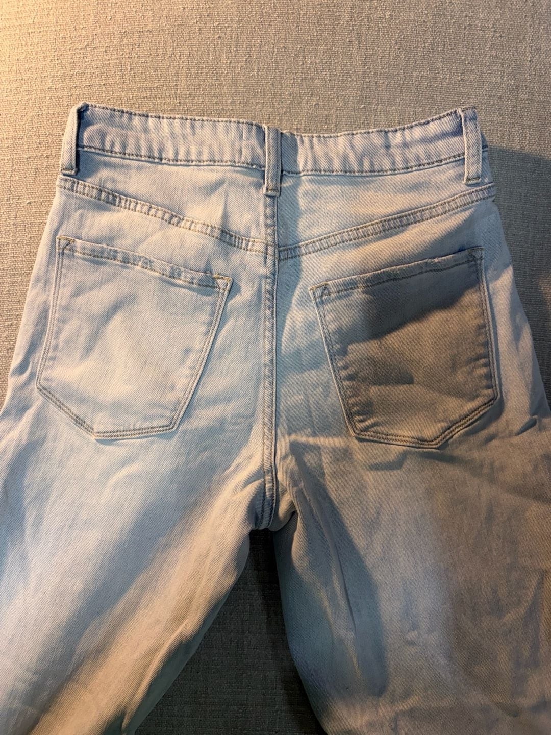Altar’d State High Rise Distressed Wide Leg Jeans Light Wash