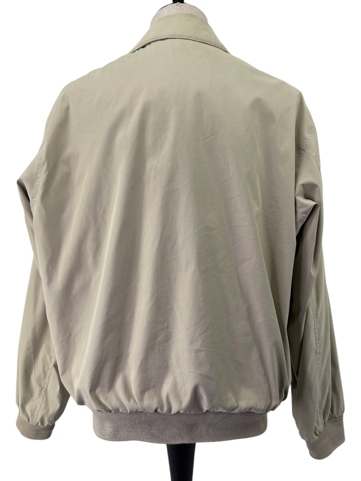 Weatherproof Mens Large Beige Full Zip Lined Golf Jacket Casual Outdoor Coat