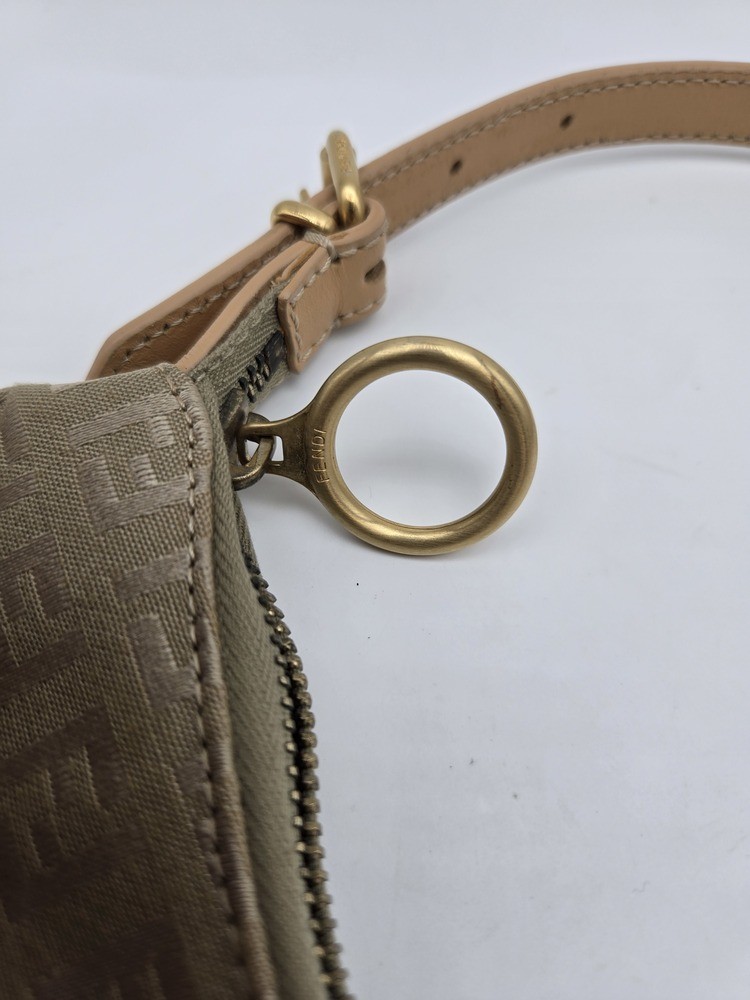 Authentic Fendi Zucchino Oyster Shoulder Bag – Bag Only