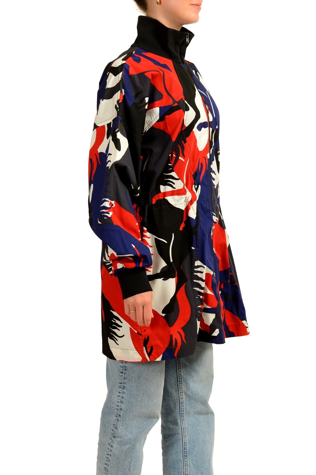 Scuderia Ferrari Women’s Camouflage Printed Windbreaker Jacket Coat US M IT 42