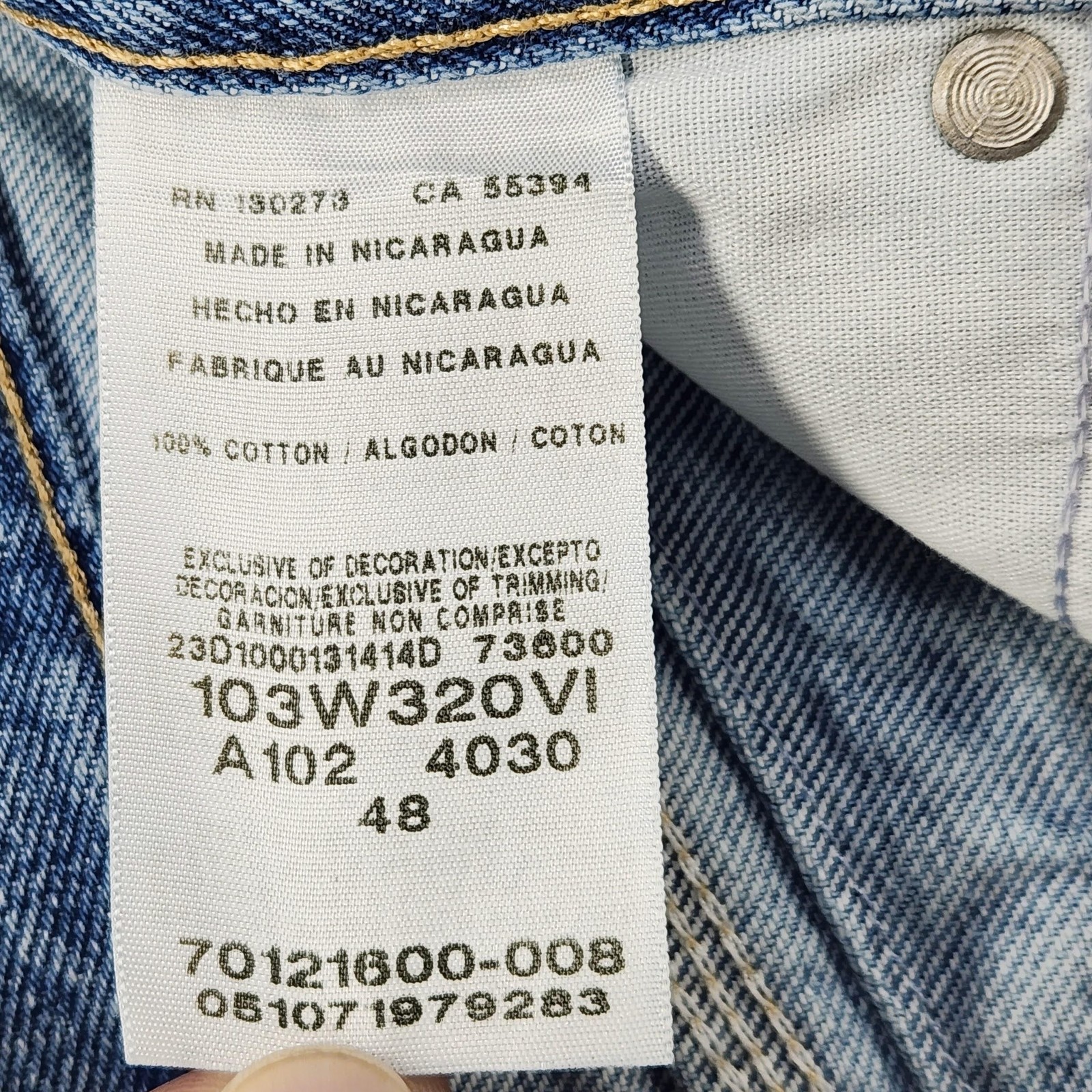 Wrangler Riggs Workwear Carpenter Shorts Mens 48 Blue Denim Relaxed 11 Inseam