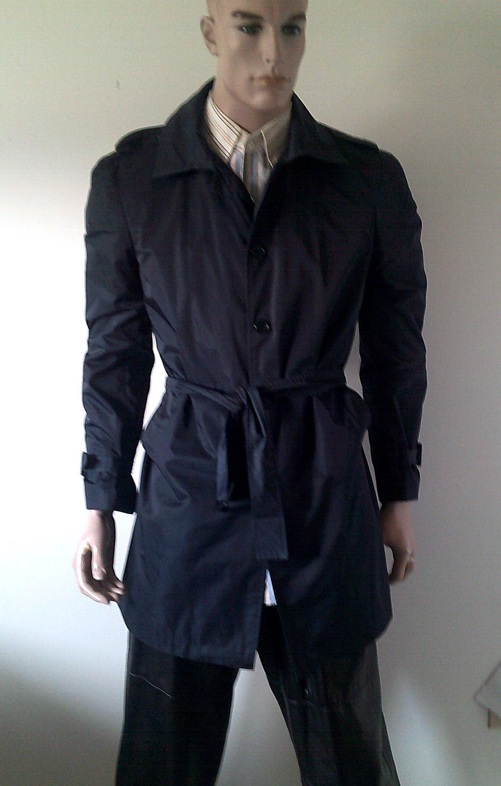 EUC G.F. Sartoria Italiana TRENCH rain spring coat mens 52 ITALY