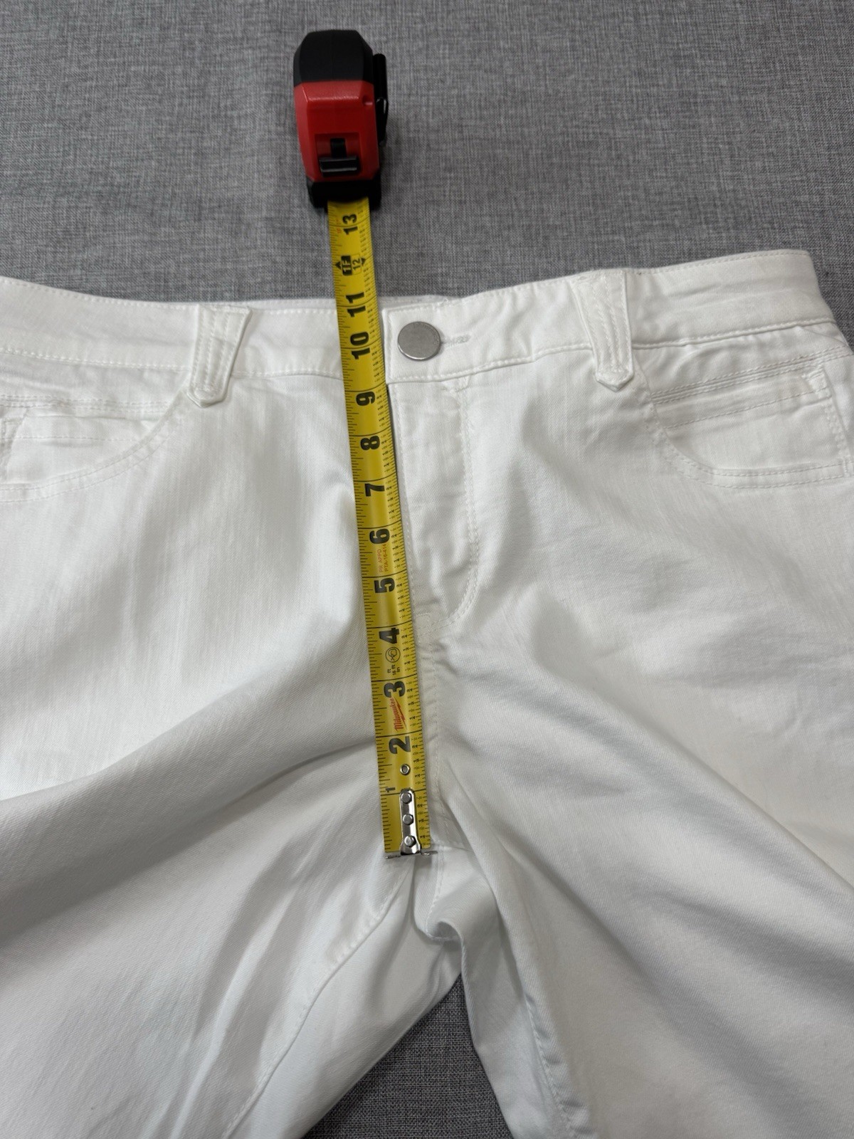 Democracy Ab Solution Optic White Ankle Skimmer 18W Cropped Jeans Stretch Denim