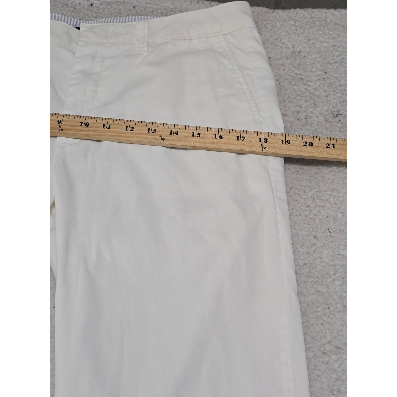 Ralph Lauren Sport Womens White Cotton Chino Pants Size 10 Embroidered Pony Logo