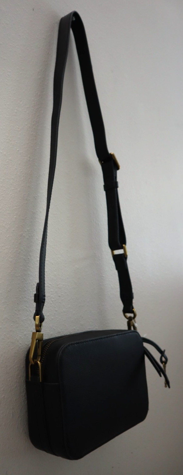 Fossil SHB3125001 Women’s Black Pebble Bryce Leather Small Crossbody Bag $180