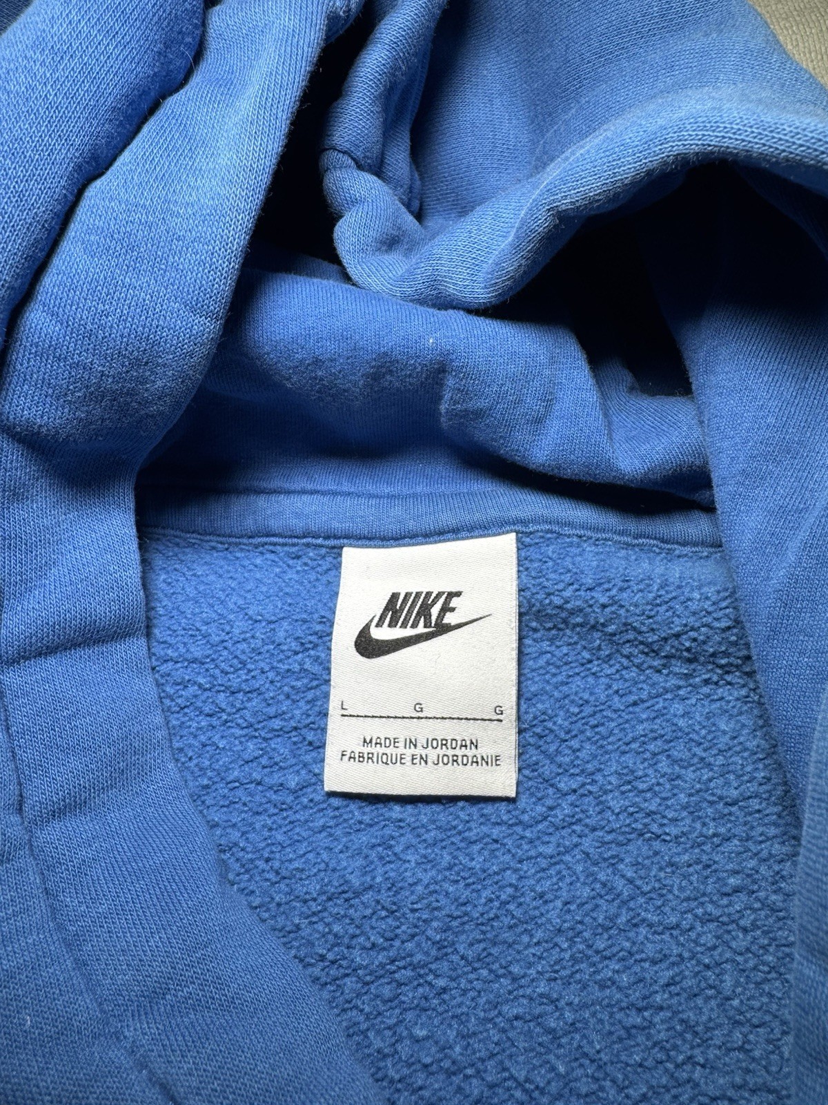 Nike Sportswear Club Fleece Pullover Hoodie Royal Blue Size L
