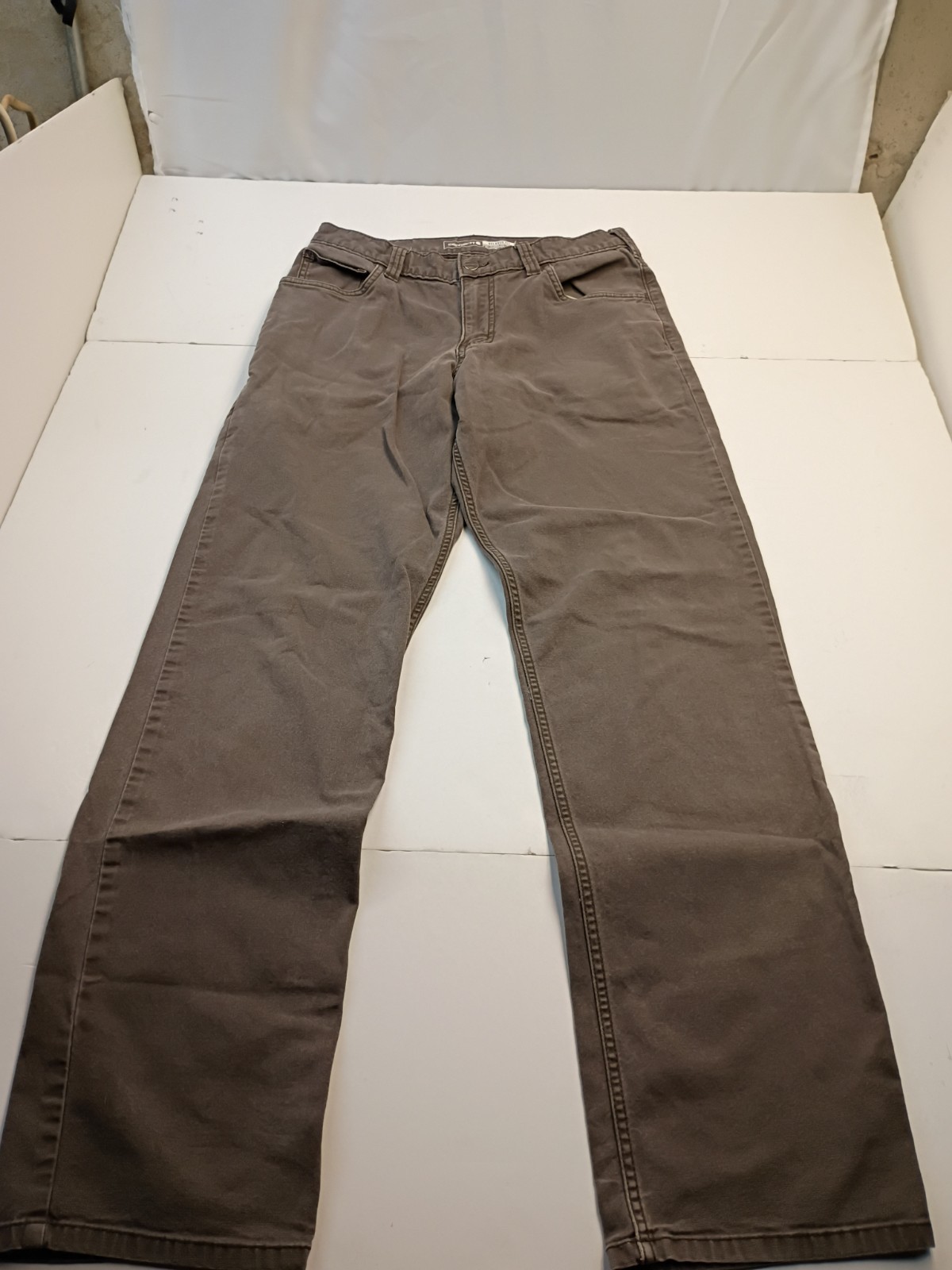 Carhartt Relaxed Fit Brown Work Pants Canvas Mens SZ 31×34 B342!