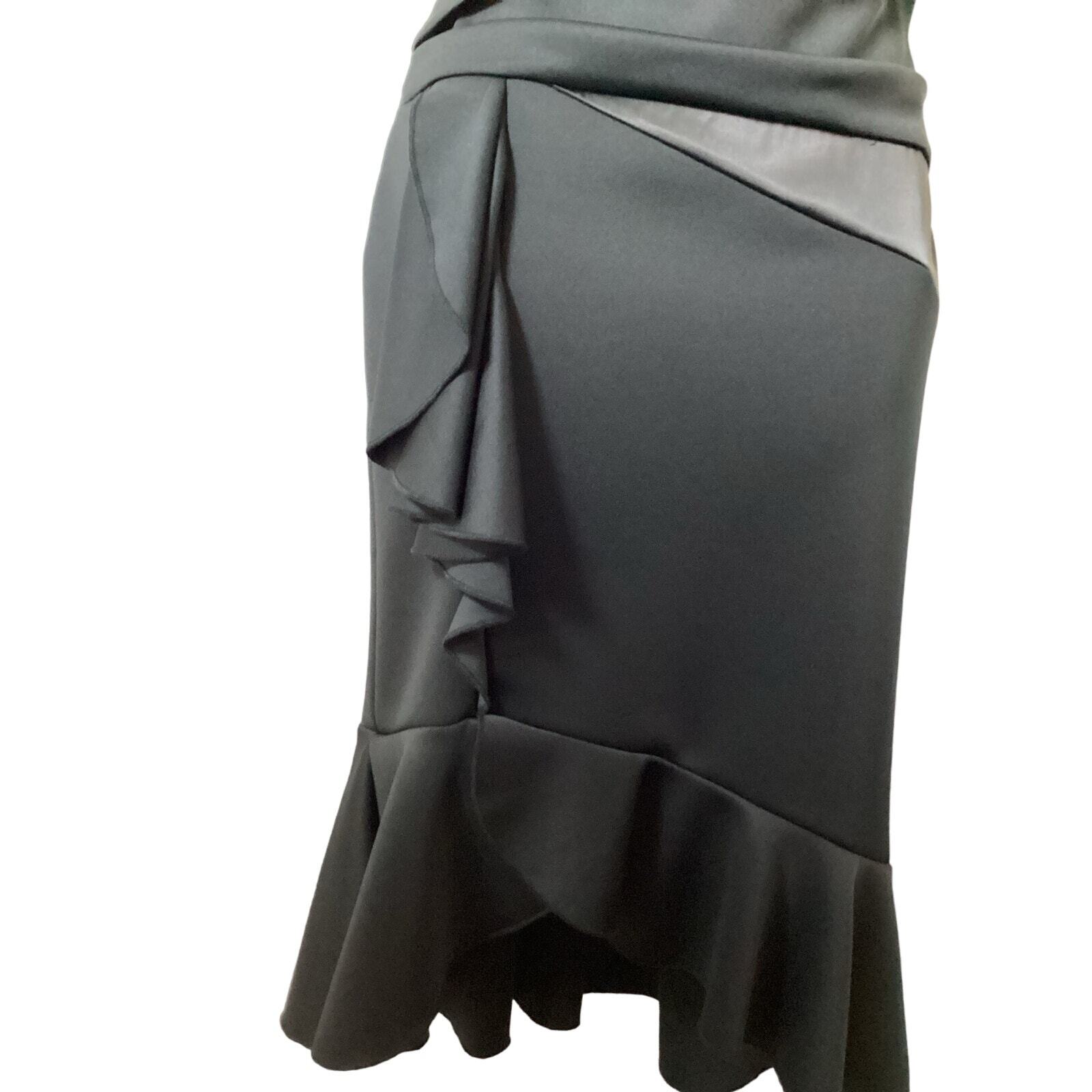 Venus Womens Ruffle Detail Off Shoulder Sweetheart Neckline Black Dress S