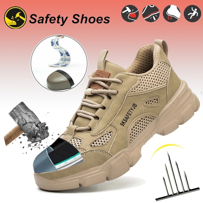New steel toe shoe non-slip wear resistant Roofing Shoes Men steel toe shoes