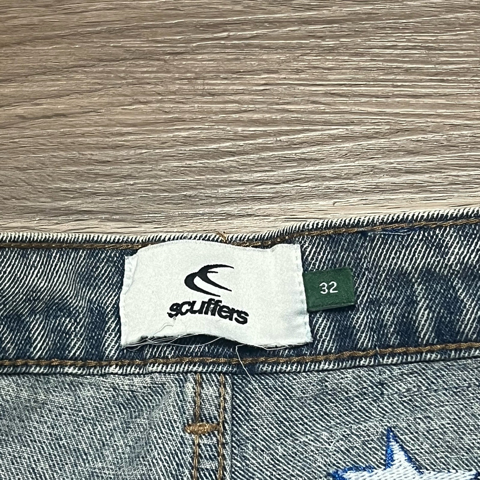 Scuffers Jumbo Blue Jeans Unisex EU 32 Oversize Baggy Streetwear Worldwide Star