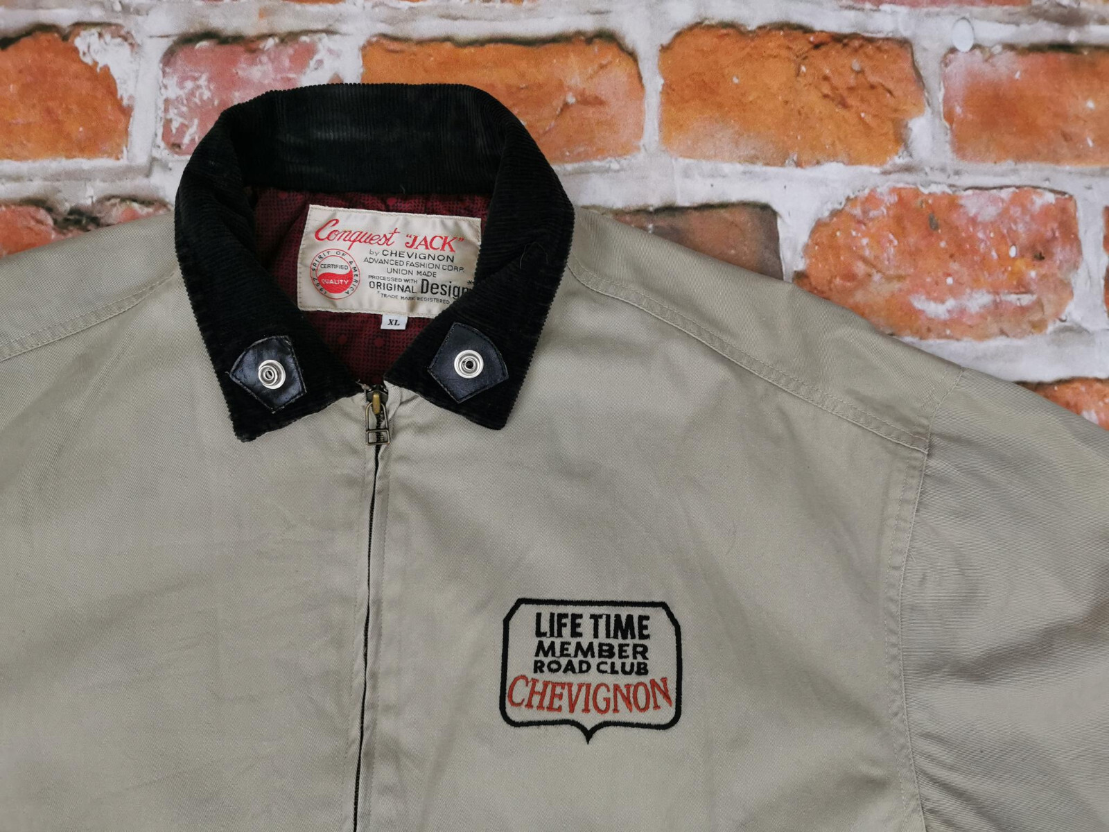 *CHEVIGNON VINTAGE DENIM JACKET*ROAD CLUB HIGH ROLLERS*CASUAL*SIZE: XL*TIP TOP