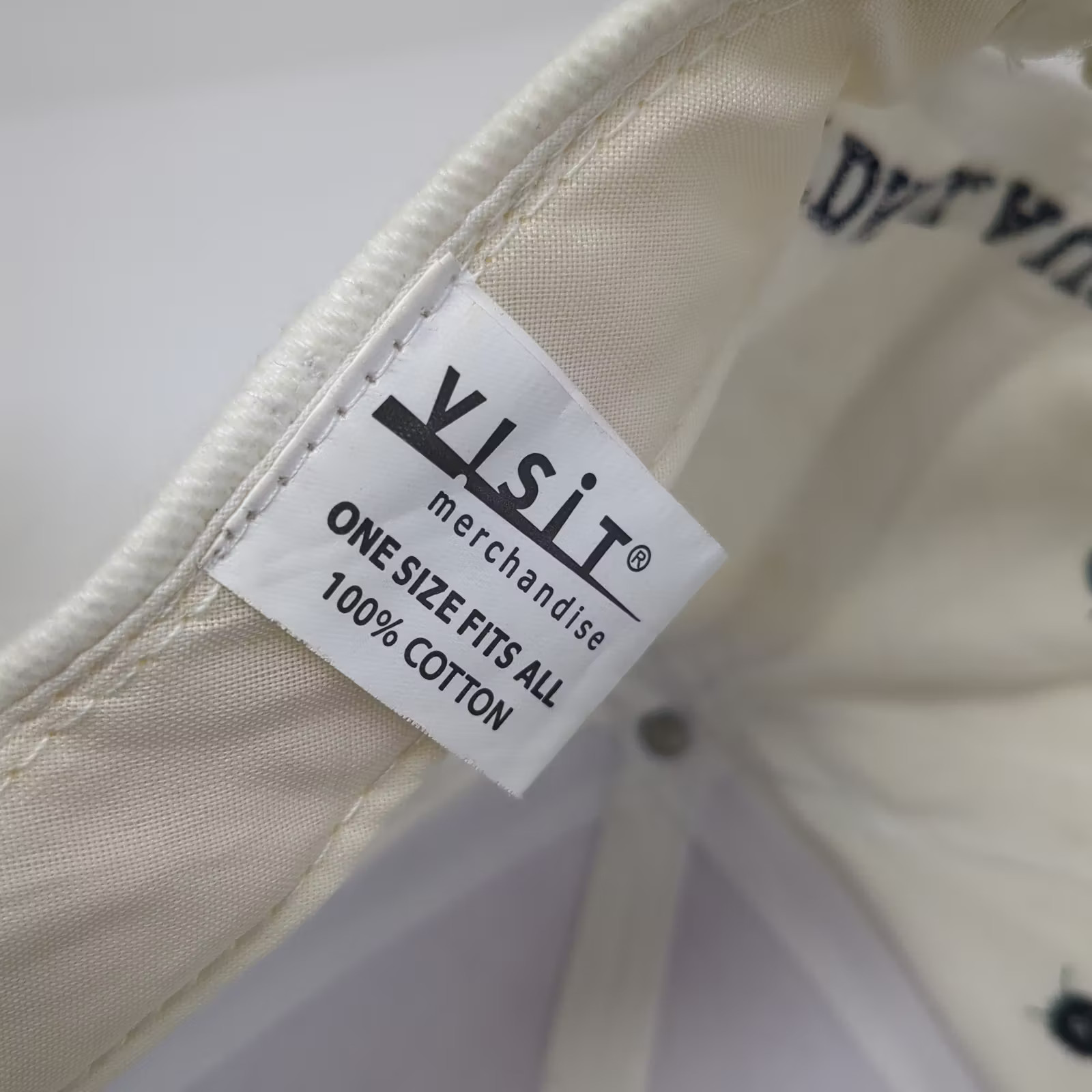 VISIT Baseball Cap White Blue OS Kangaroo Sydney Australia Cotton Strapback Hat
