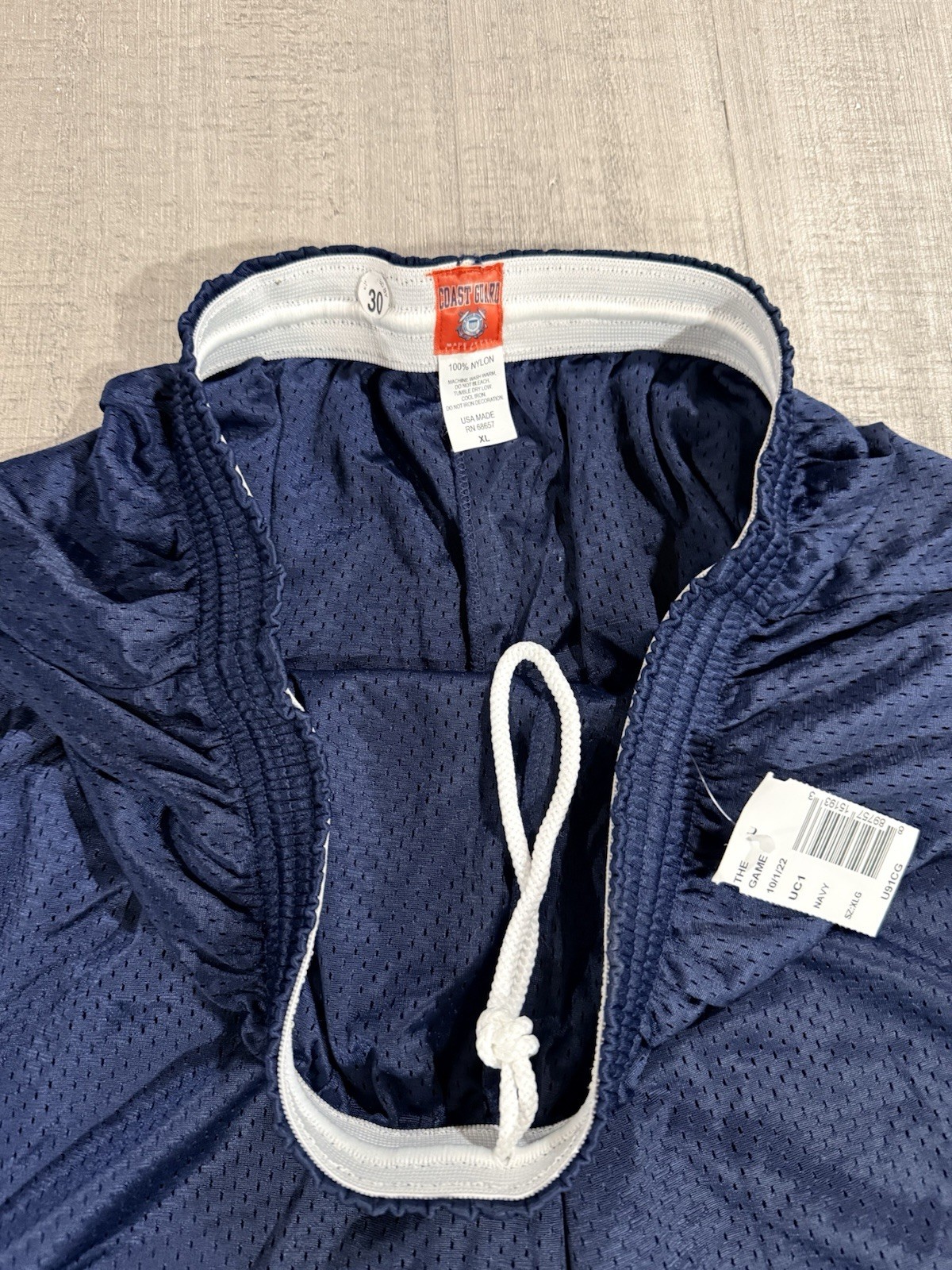 United States “Coast Guard” USCG Blue Jersey Style Shorts by MV Sport – Size XL