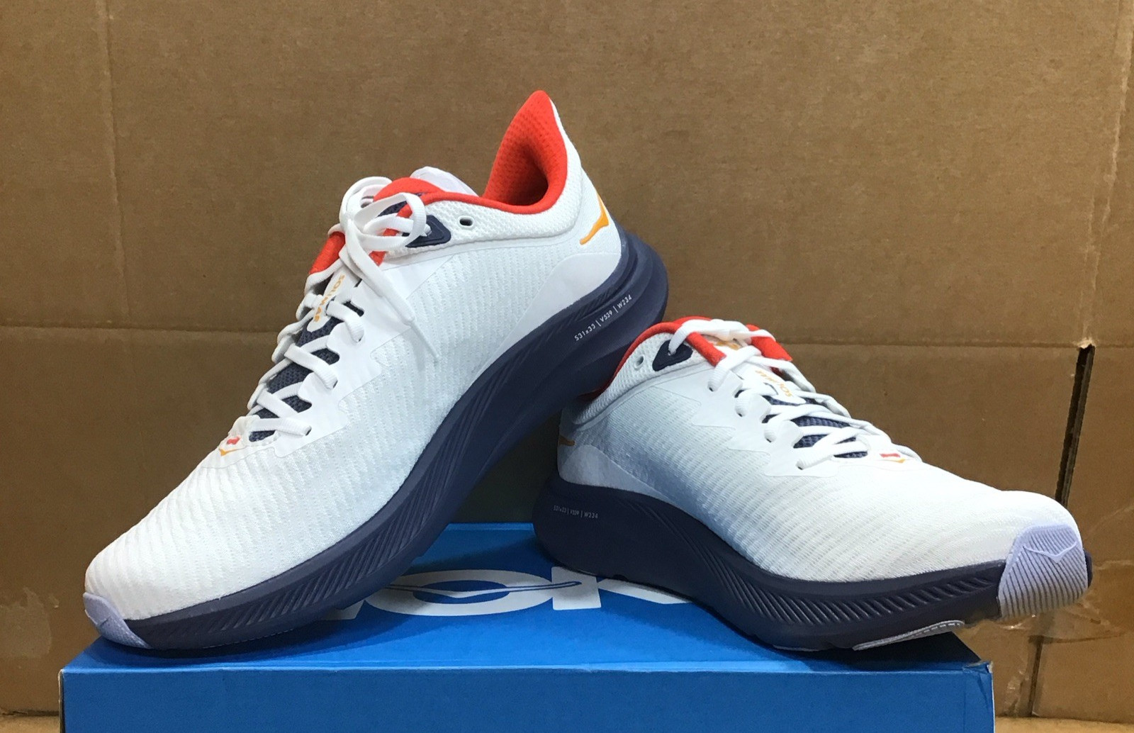 Hoka One One Solimar White Navy Running Shoes Mens 1123074 WTNT