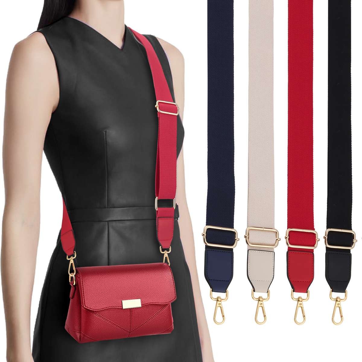 NEW Adjustable Wide Shoulder Bag Belt Strap Crossbody Replacement Handbag Handle