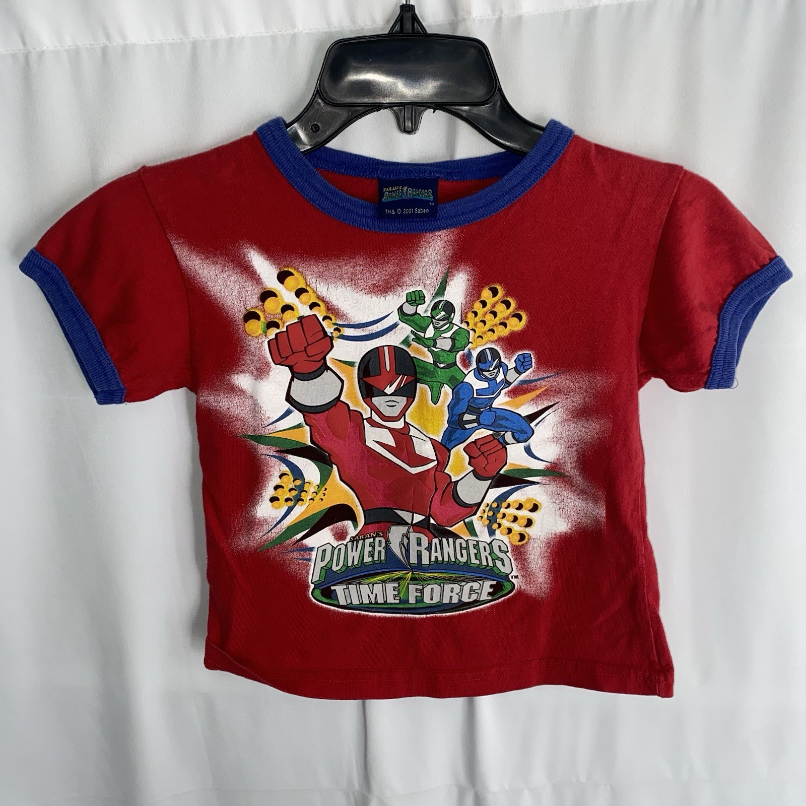 Vintage 2001 Power Rangers Shirt Kids Youth Size