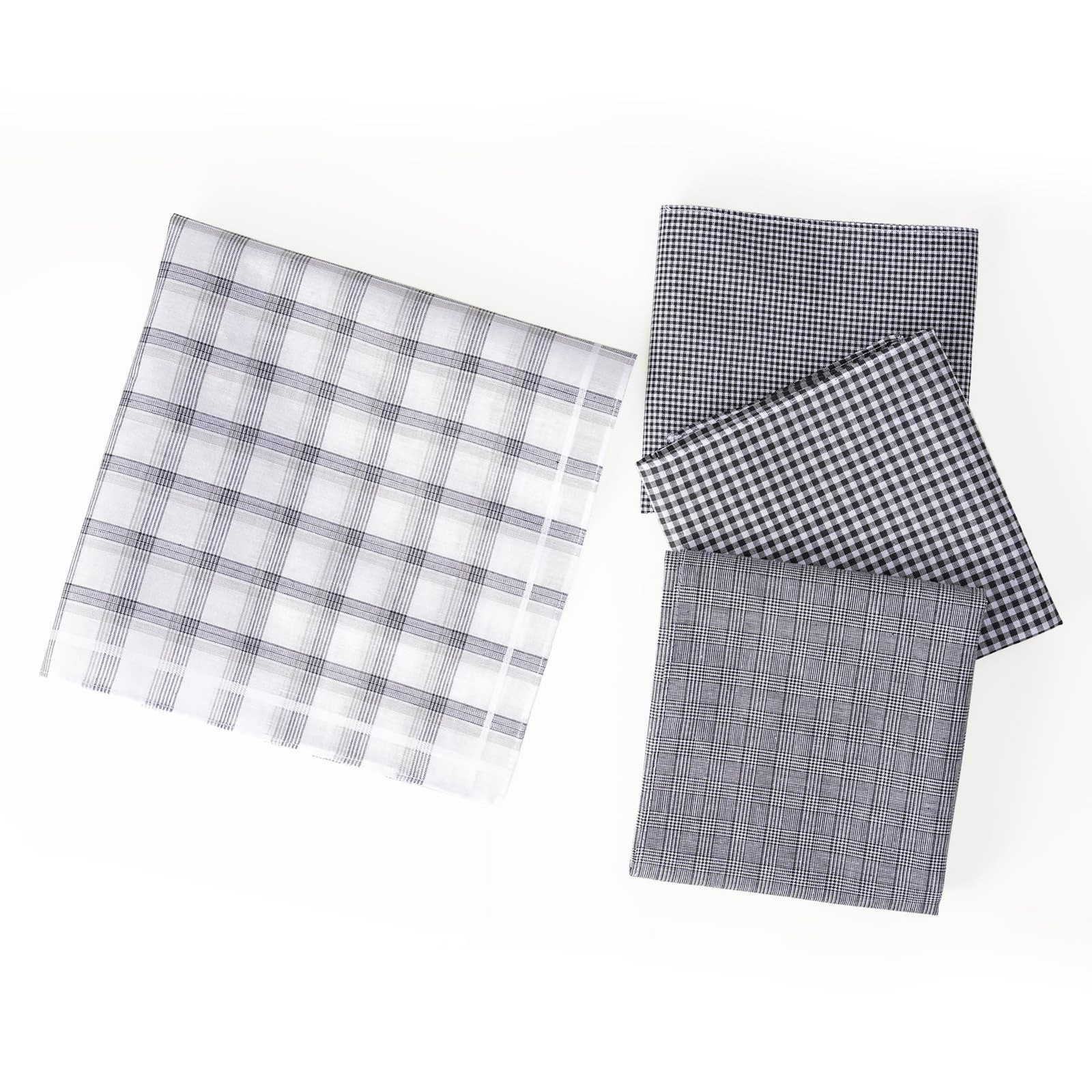 Handkerchief Mens Cotton 7PCS Handkerchiefs for Men 100% Soft Cotton Plaid Ha…