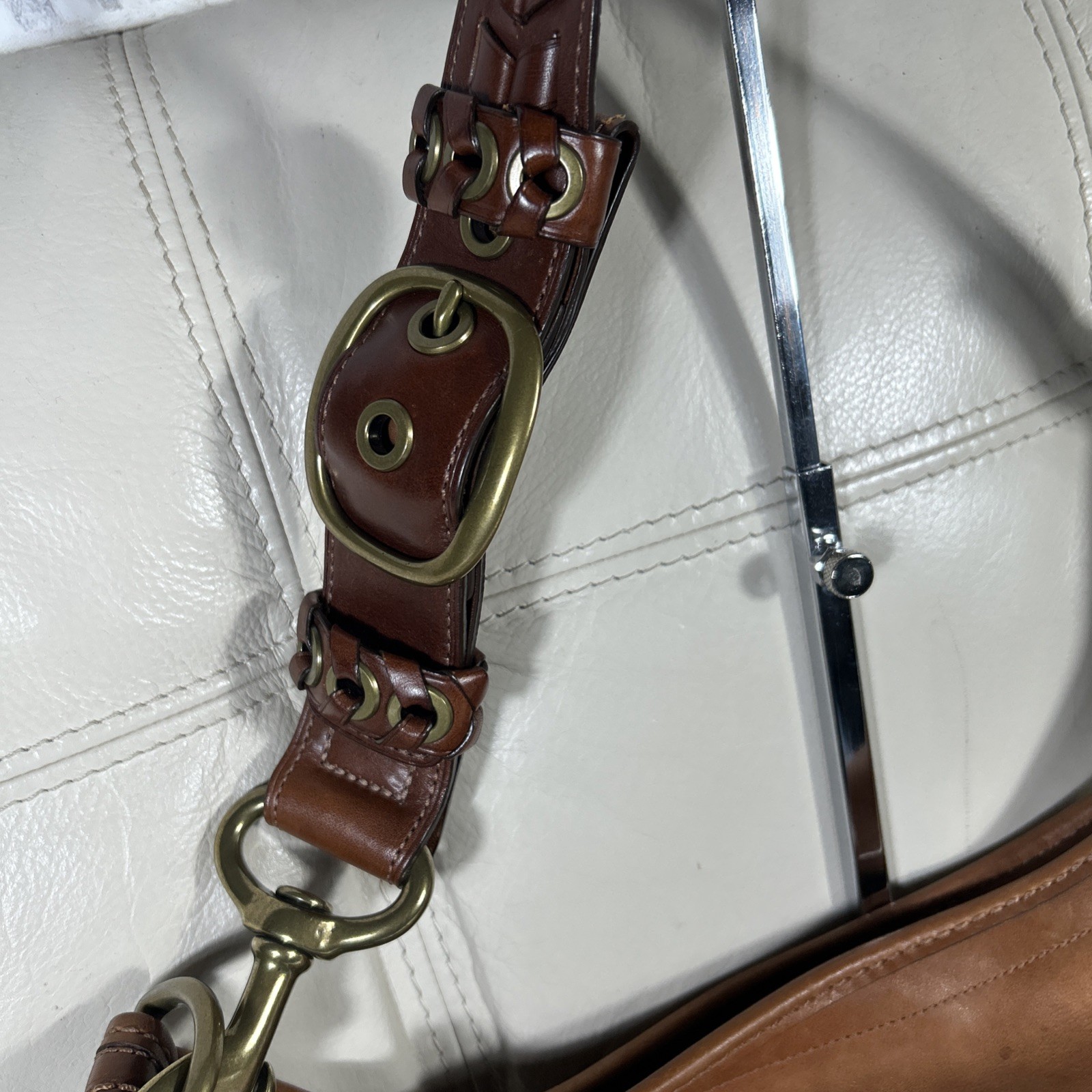 Vintage Coach Bag Bleecker 11423 Wristlet Whiskey Tattersall Duffle Dust Bag!