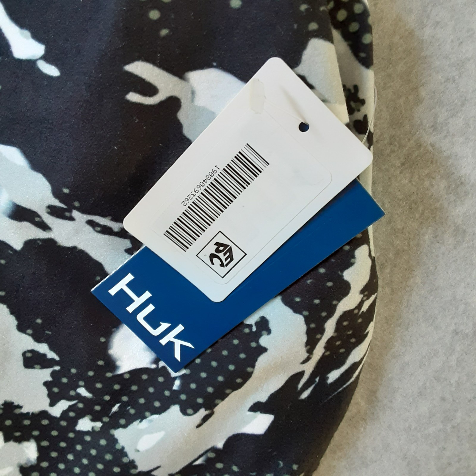 Huk Men’s Medium Leeward KC Printed Lightweight Fleece Pullover Camo Hoodie New