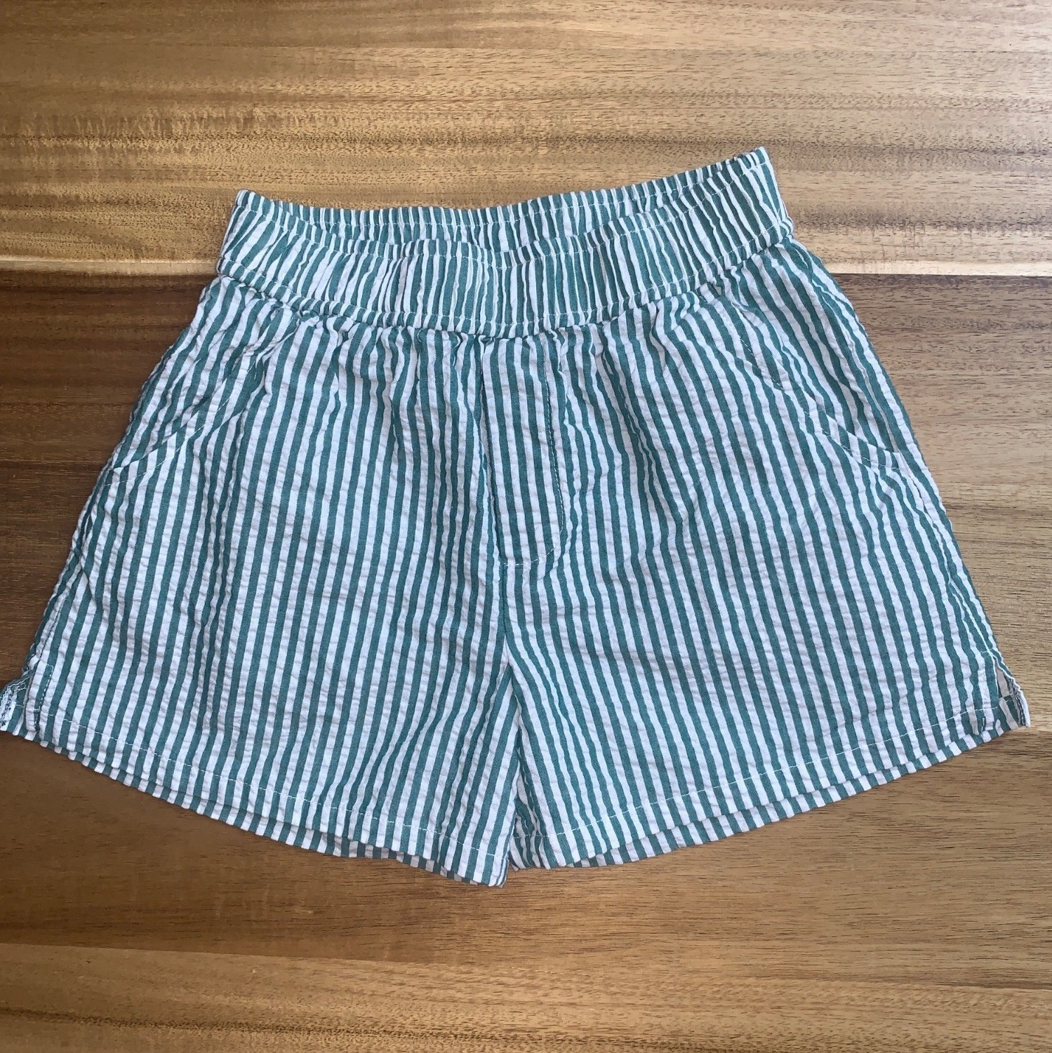 Art Class Kids Girls Cotton Striped Seersucker Shorts Elastic Waist Side Pockets