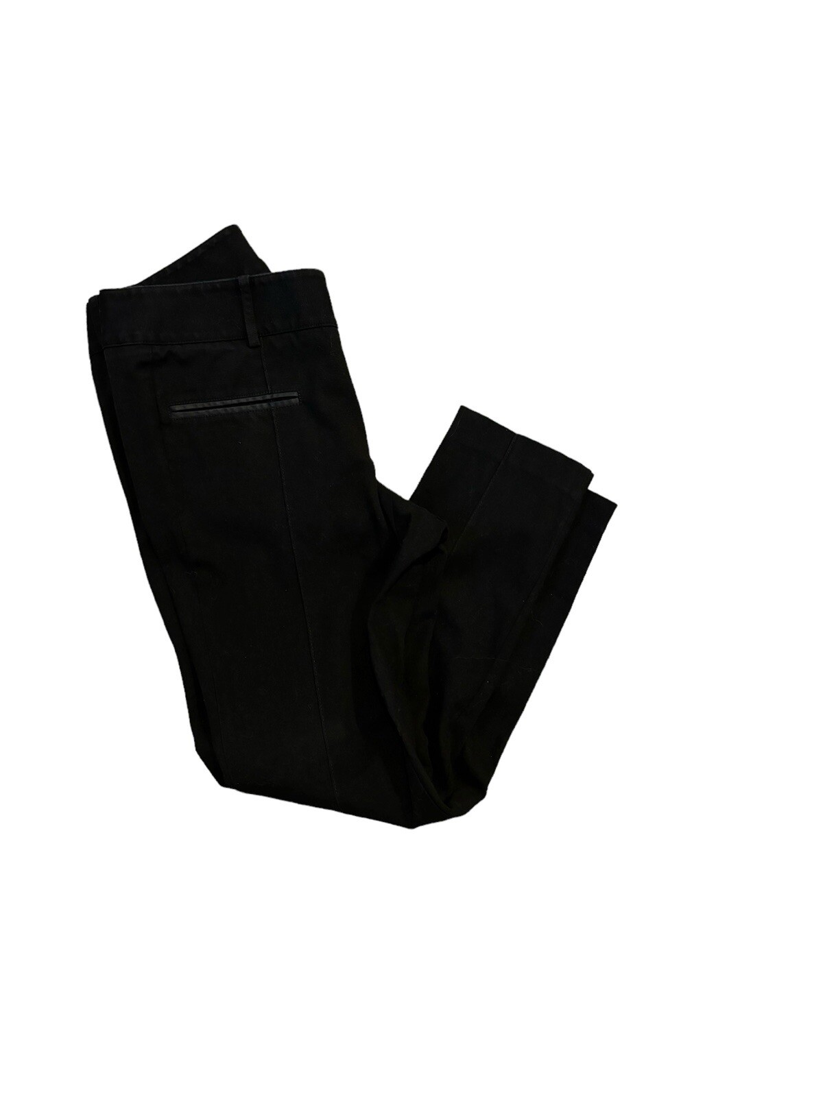 Helmut Lang Straight Leg High Waist Pants Black 97% Cotton 3% Elastane Size 10