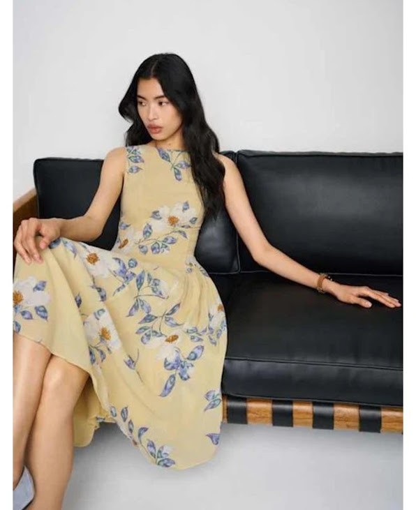 REFORMATION ANELIS DRESS NEW DAY Floral A-Line Sleeveless Midi Drop Waist Choose