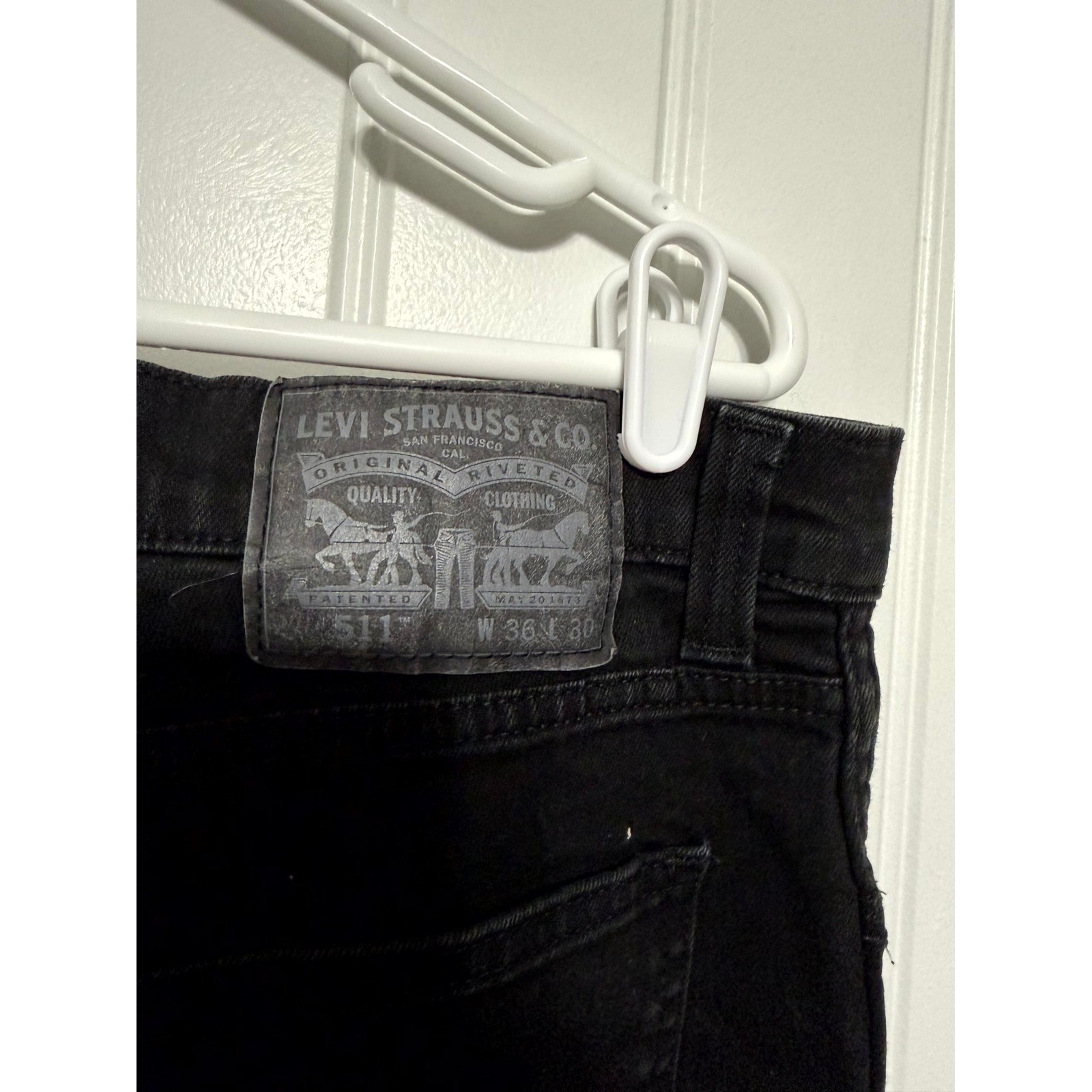 Levi’s 511 Slim Fit Jeans Mens 36×30 Black Denim Pants 04511-4406